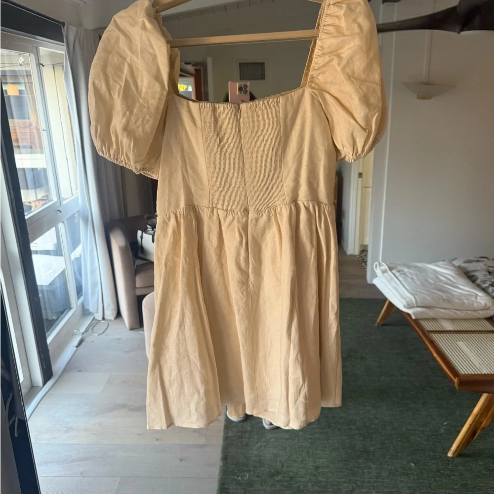 Reformation malvina linen mini dress NWT 12 - Picture 6 of 6